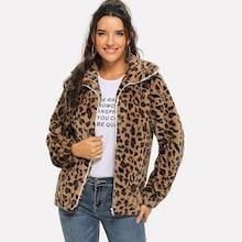 Shein Leopard Print Teddy Jacket