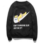 Shein Spoof Cartoon Fleece Sweatshirts