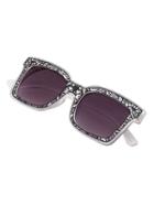 Shein Black Tribal Print Frame Sunglasses