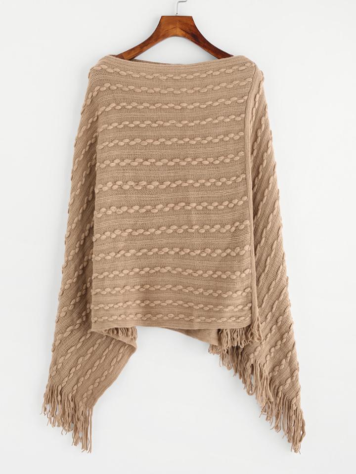 Shein Tassel Poncho Sweater