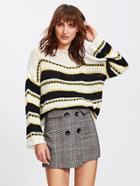 Shein Loose Knit Striped Boxy Sweater