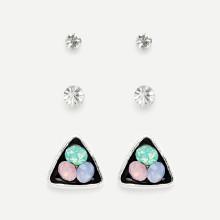 Shein Rhinestone & Triangle Design Earring Set