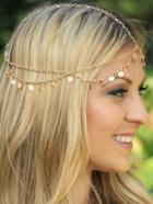 Shein Gold Round Beads Chain Hair Accessories