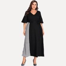 Shein Plus Cut And Sew Panel Striped Dress