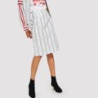 Shein Stripe & Snake Print Slit Skirt