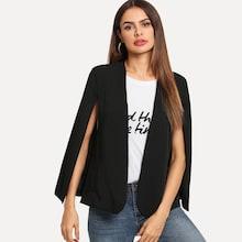Shein Solid Cloak Sleeve Blazer