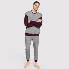 Shein Men Color Block Top & Pant Pajama Set