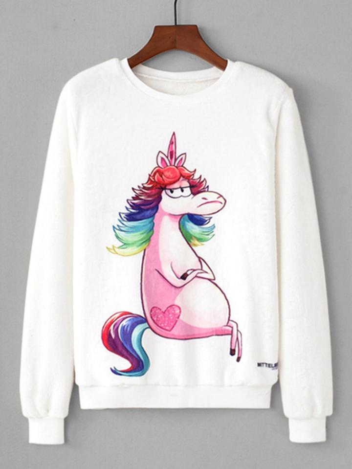 Shein Cartoon Print Pullover