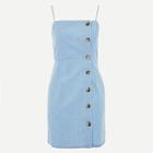 Shein Button Through Denim Cami Dress