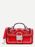 Shein Studded Embellished Chain Bag With Handle