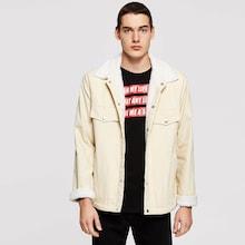 Shein Men Single Breasted Collar Teddy Jacket