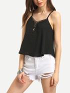 Shein Embroidery Eyelet Neck Cami Top