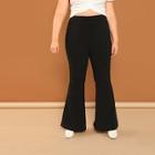 Shein Plus Dual Pocket Front Flared Pants