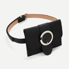 Shein Metal Buckle Belt With Detachable Bag