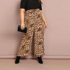 Shein Plus Wide Waistband Leopard Print Pants