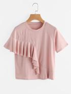 Shein Exaggerated Frill Trim Tee
