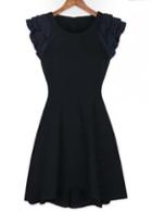 Rosewe Classic A Line Design Black Dress For Woman