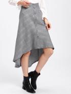 Shein Glen Plaid Asymmetrical Skirt