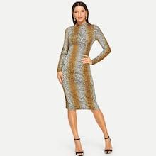 Shein Form Fitting Leopard Print Dress