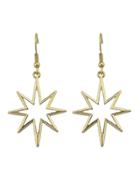 Shein Gold Geometric Star Drop Earrings For Women