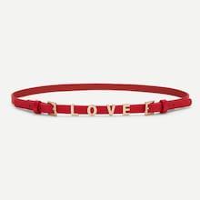 Shein Letter Decorated Double Buckle Belt