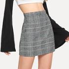 Shein Plaid Zip Back Skirt