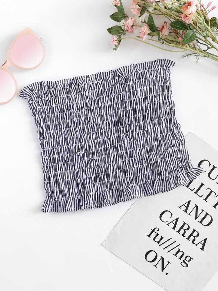Shein Elastic Shirred Bandeau Bra