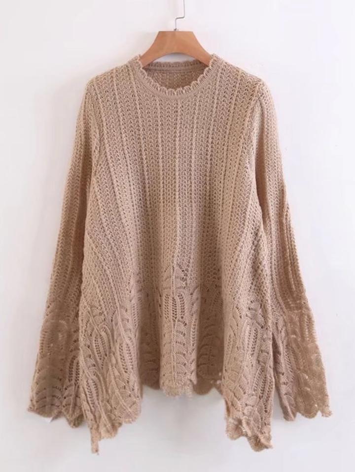 Shein Scalloped Trim Knitwear