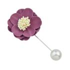 Shein Purple Flannel Flower Ball Brooch
