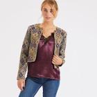 Shein Tribal Print Crop Coat