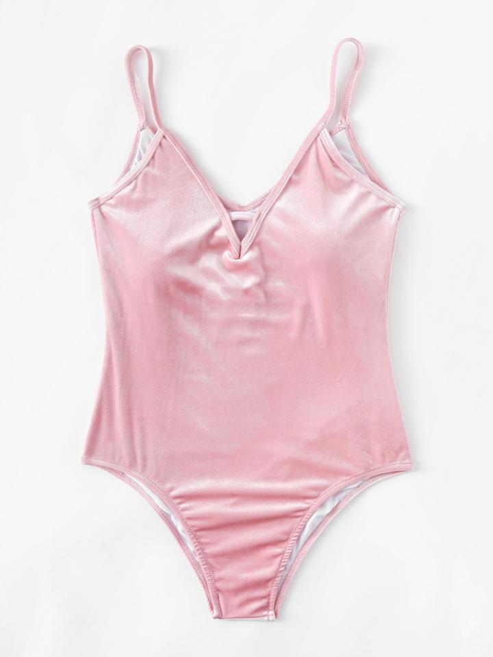 Shein Cami Velvet Swimsuit