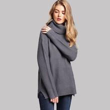 Shein Split Side High Neck Sweater