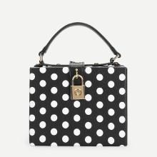 Shein Polka Dot Print Pu Shoulder Bag