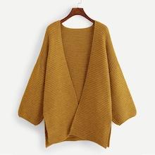 Shein Plus Slit Side Open Front Cardigan