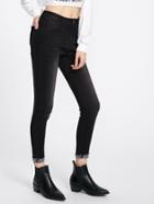 Shein Rolled Raw Cut Hem Dark Wash Jeans