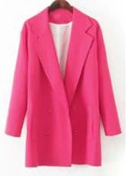 Rosewe Catching Long Sleeve Turndown Collar Double Breasted Blazer