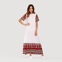 Shein Contrast Geo Print Maxi Dress