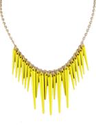 Shein Exaggerate Yellow Plated Spike Necklace