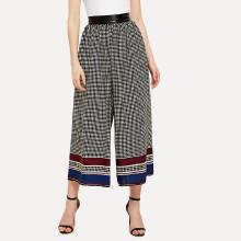Shein Striped Hem Wide Leg Pants