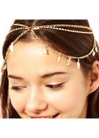 Rosewe Leaf Shape Decorated Golden Hair Accessory
