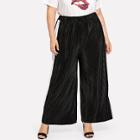Shein Plus Striped Side Pleated Pants