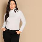 Shein Plus Slim Fitted Solid Top