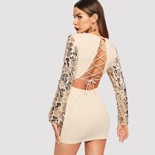 Shein Keyhole Back Sequin Dress