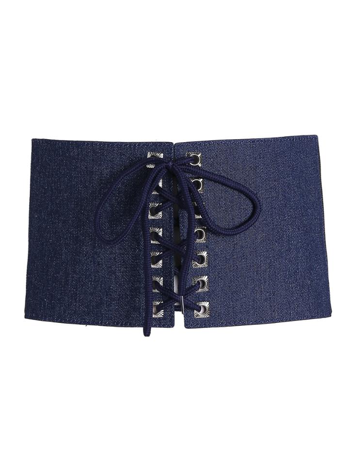 Shein Lace Up Denim Corset Belt