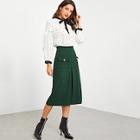 Shein Pocket Solid Skirt