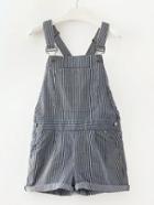 Shein Striped Cuffed Short Overalls