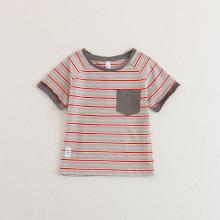 Shein Boys Striped Pocket Front T-shirt