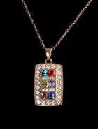 Shein Multi Diamond Gold Chain Necklace