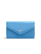 Shein Dark Blue Sheeny Crown Pu Leather Wristlet