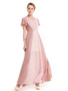 Shein Two Tone Frill Sleeve Chiffon Flowy Dress